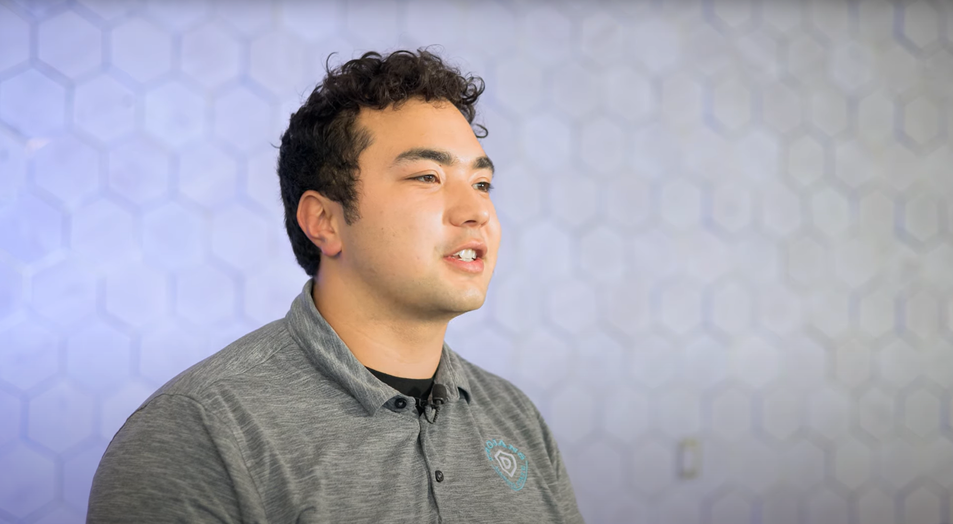 a male student talking about his experience in dakota state